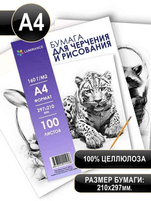 Бумага Lumirance A4, 160 г/м², 100 листов, фото 2