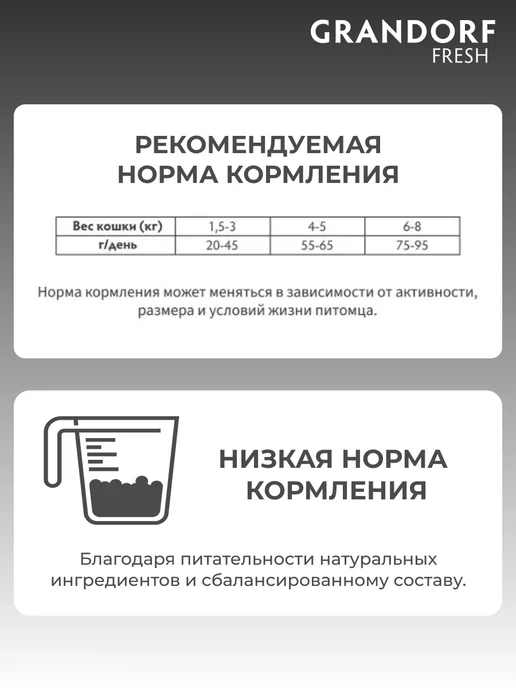 Сухой корм Grandorf' Кошек Батат для собак, стерилизованные, утка, 0,4 кг, фото 8