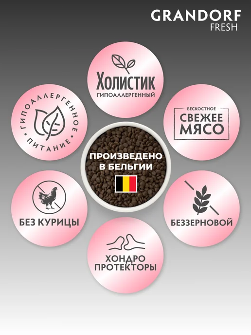 Сухой корм Grandorf' Кошек Батат для собак, стерилизованные, индейка, 0,4 кг, фото 2