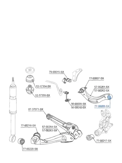 STELLOX Сайлентблок Honda Civic 06>, вариант