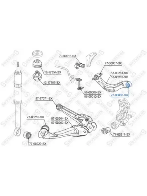 STELLOX Сайлентблок Honda Civic 06>, вариант, фото 2