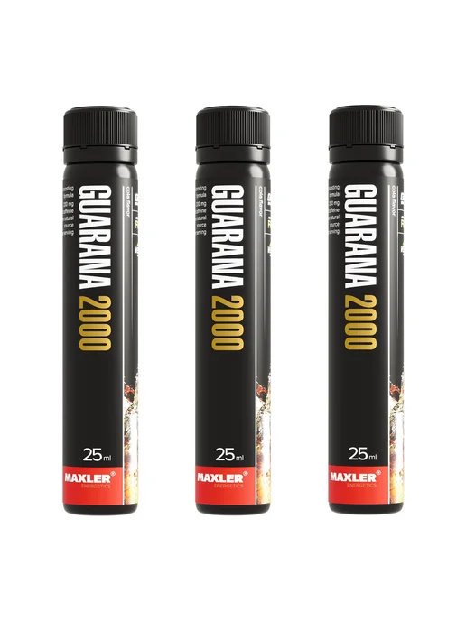 MAXLER Энергетик Гуарана Guarana 2000 - 3 ампул 25 мл Кола, 25 мл, фото 4