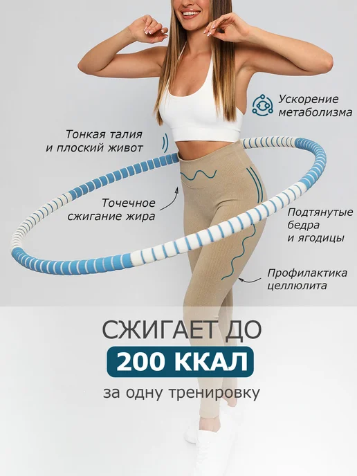 PowerPace Обруч для похудения живота спортивный мягкий, вариант, фото 2
