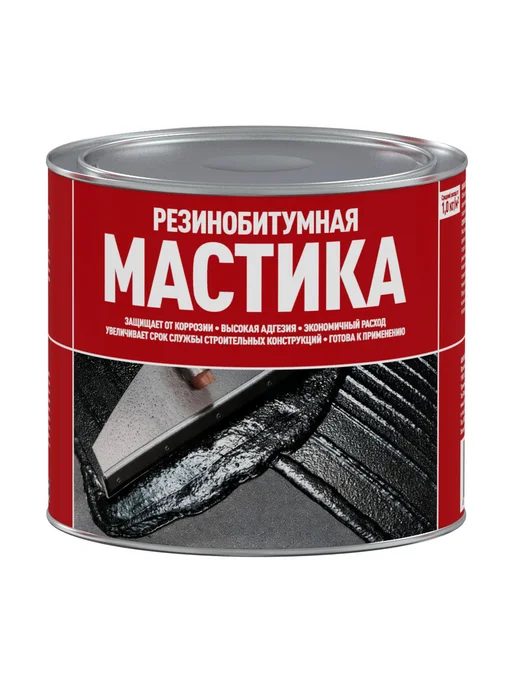 СТАРТ Мастика резинобитумная, черная, 2 л, 2 л
