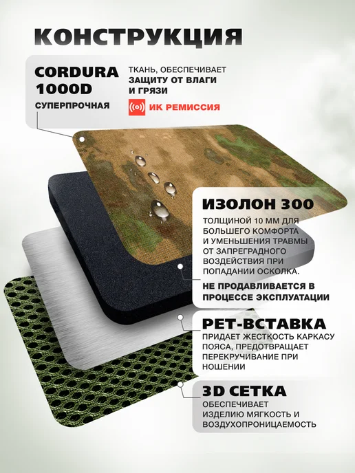 TOGA UNIT Пояс тактический разгрузочный, варбелт, мох, зеленый, фото 3