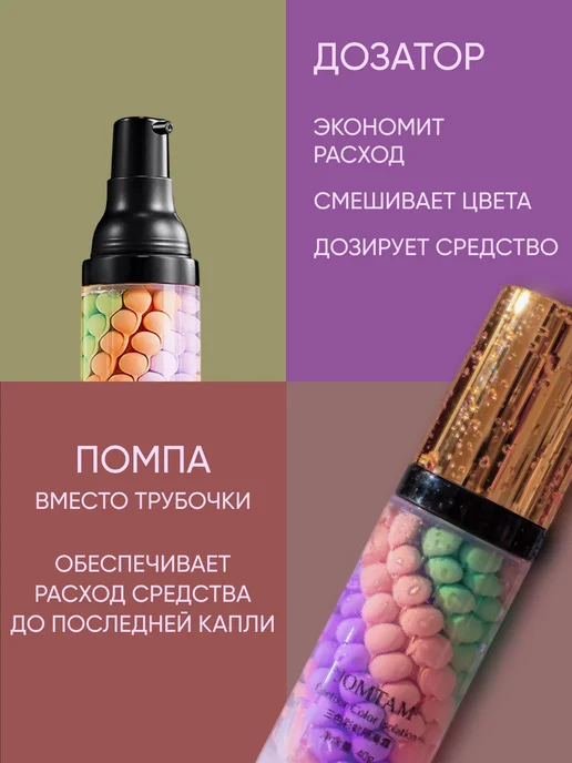 LoveGlow База под макияж трехцветная Праймер для лица, зеленый, фото 4
