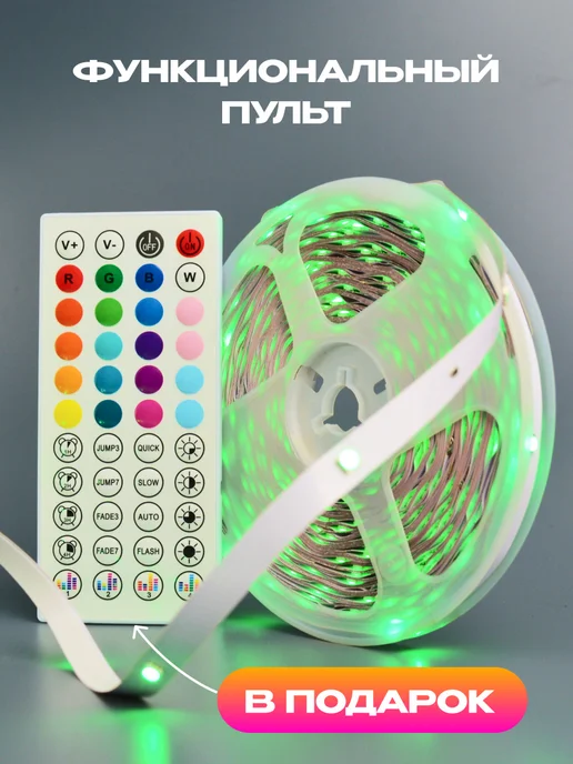ЧехолГуру Светодиодная лента 20 метров RGB с пультом, 20 м, фото 2