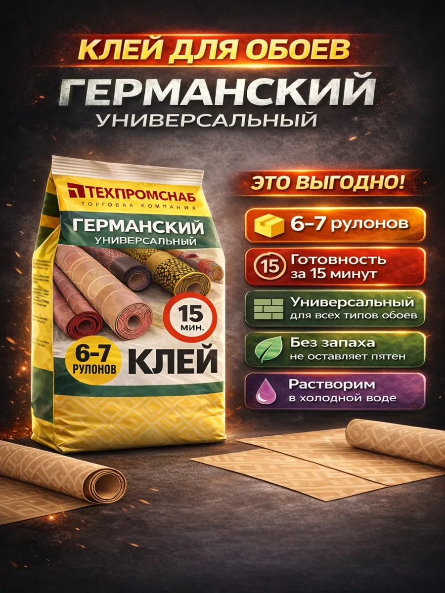 Клей для обоев Германский универсальный 200г