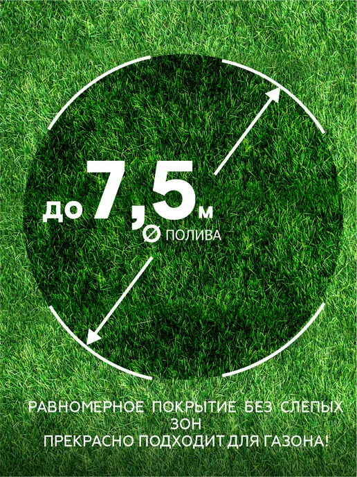Урожайная сотка Разбрызгиватель для полива 3-х лепестковый ротационный, серый, фото 2