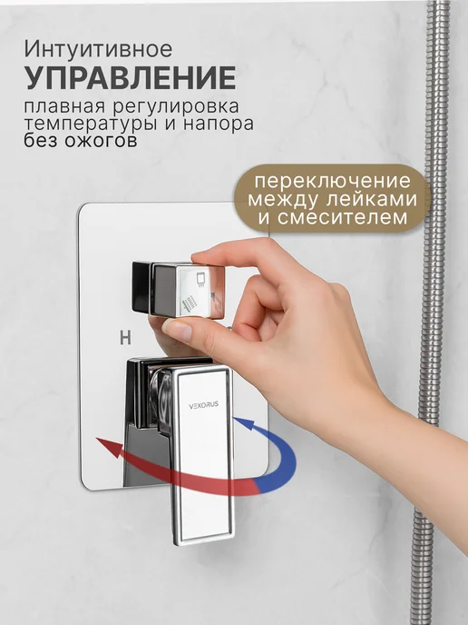 Vexorus Душевая система скрытого монтажа, вариант, фото 5