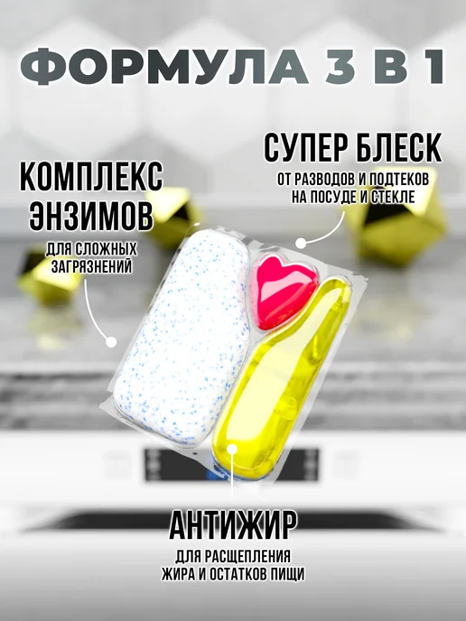 Gordvell Капсулы для посудомоечной машины Eco Lemon Fresh 32 шт, 32 шт, фото 2