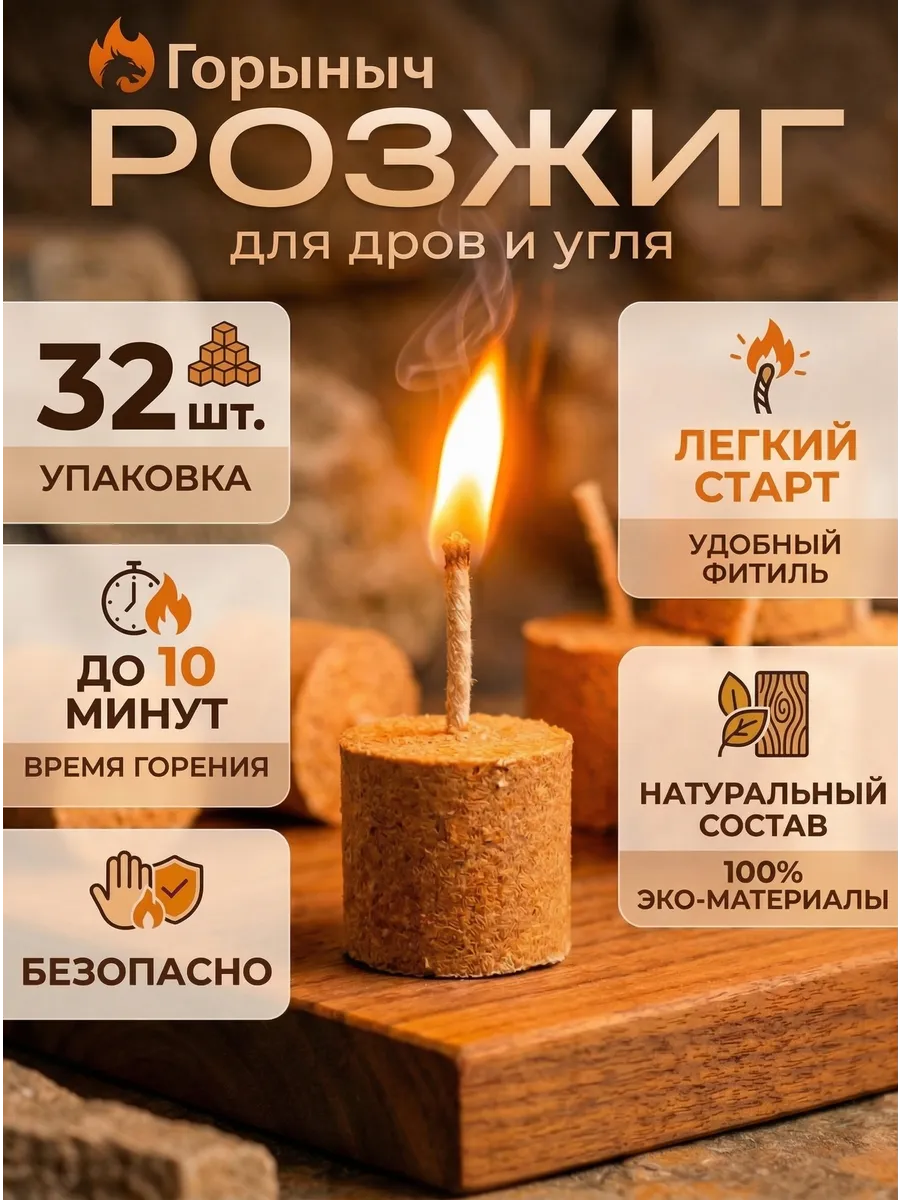 Брикеты для розжига 32 шт