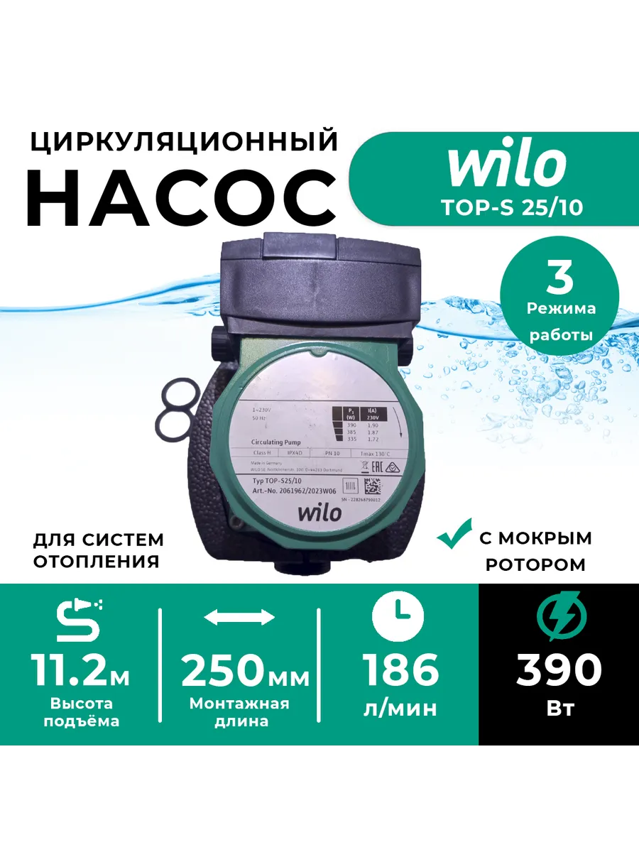 Насос циркуляционный TOP-S 25 10 EM PN6 10