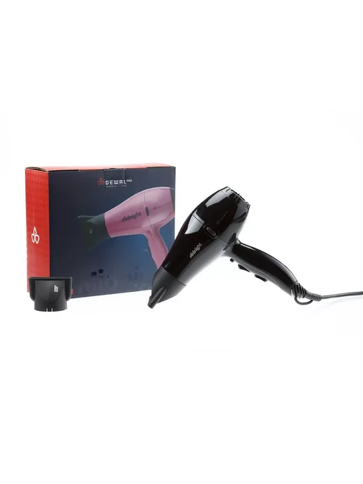 DEWAL Профессиональный фен для волос Midnight 03-107 Black, черный, фото 7