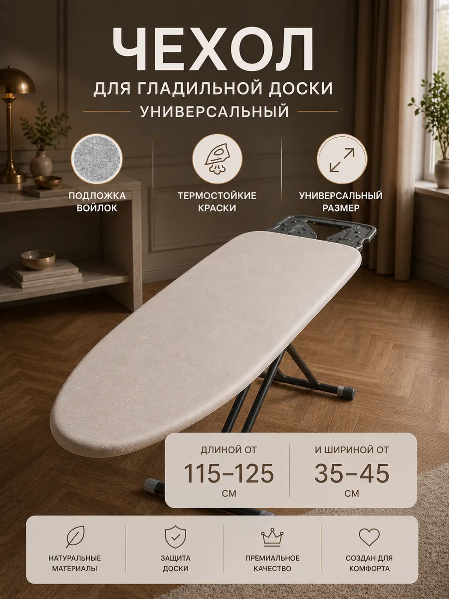 Чехол для гладильной доски с войлоком