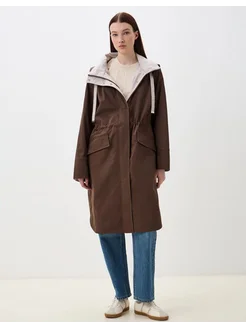 DELLIONE Тренч длинный с поясом