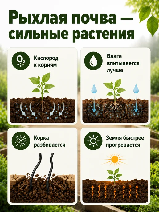 Благодатное земледелие Рыхлитель садовый 2-х стержневой, зеленый, фото 4