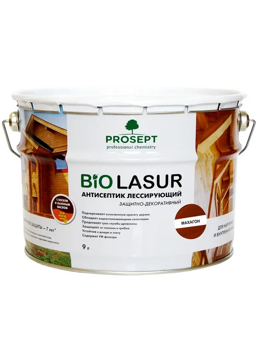 Prosept Пропитка для дерева для наружных работ Bio Lasur 9 л, 9 л, фото 5