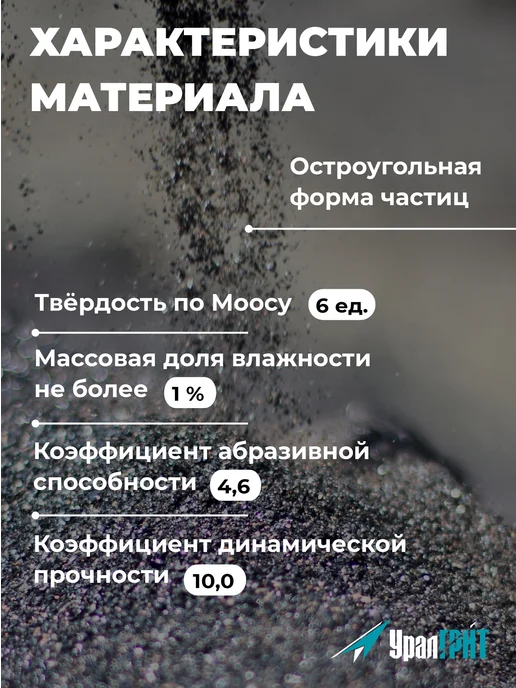 Уралгрит Абразив купершлак для пескоструя 5л 0,1-0,6 мм, 4 л, фото 8