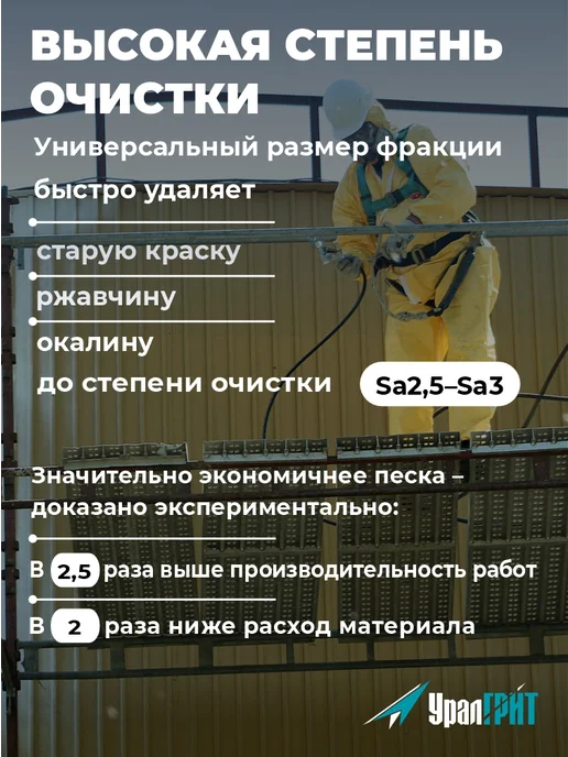 Уралгрит Абразив купершлак для пескоструя 5л 0,1-0,6 мм, 5 л, фото 5
