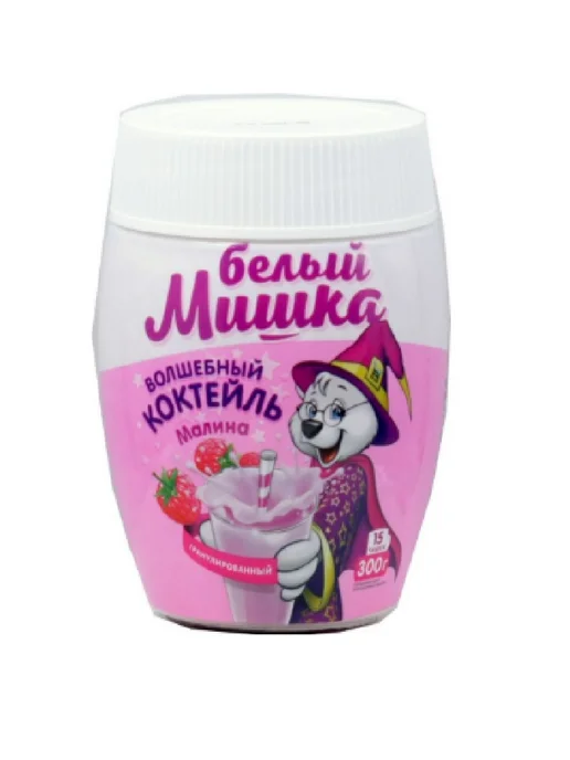 Белый Мишка Молочный коктейль Малина, 300г, 300 г, фото 2