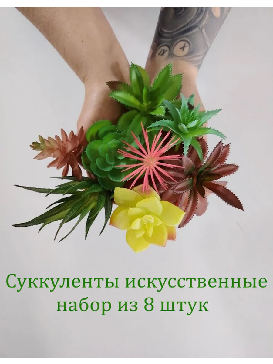 Суккуленты искусственные декор террариума и флорариума