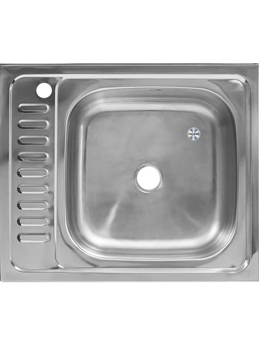 MELANA сантехника Мойка раковина для кухни из нержавейки накладная 60*50, 60x50, фото 8