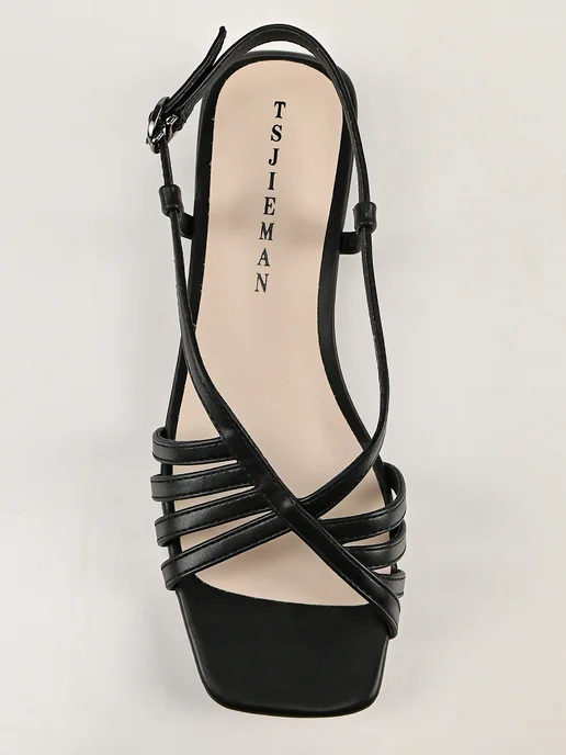 Teet Space Shoes Босоножки летние на каблуке, черный, фото 9