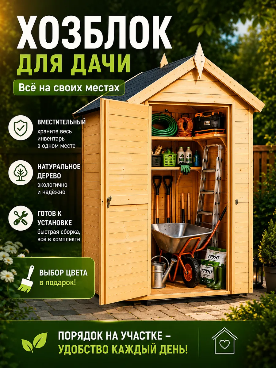 Хозблок для дачи сарай деревянный сборный