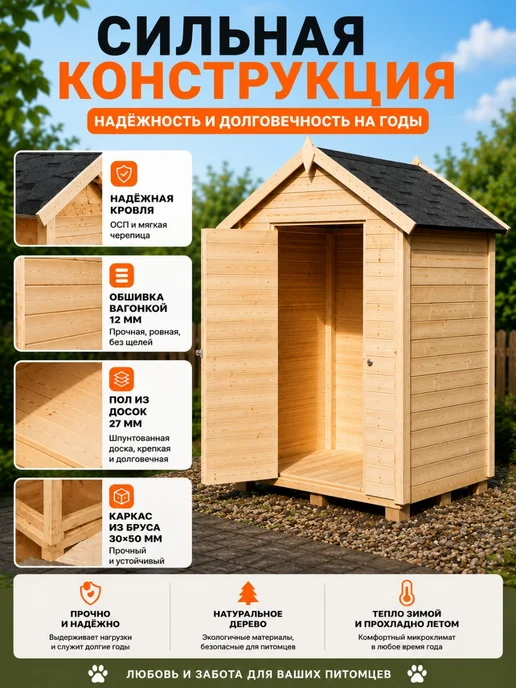 RealWood Хозблок для дачи сарай деревянный сборный, вариант, фото 2