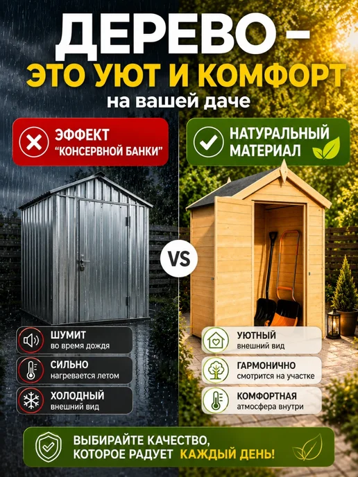 RealWood Хозблок для дачи сарай деревянный сборный, вариант, фото 7