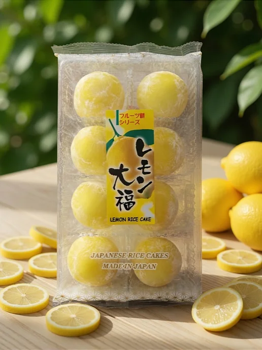 Kubota Seika Моти рисовые пирожные Дайфуку лимонные, 225 г, 225 г