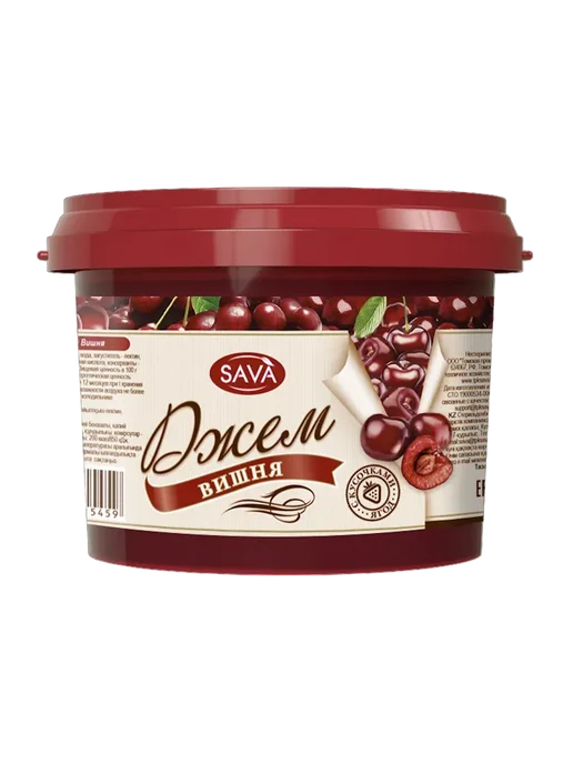 САВА Джем Вишня с кусочками 870г, 870 г, фото 2