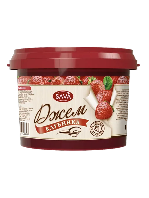 САВА Джем Клубника с кусочками 870г, 870 г, фото 2