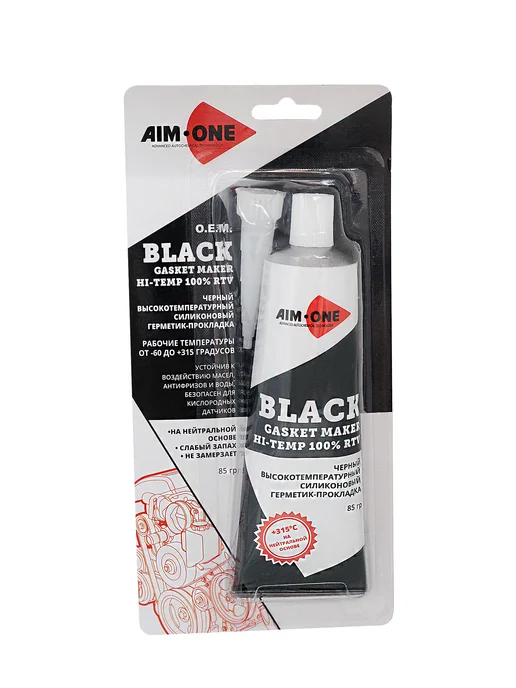 Aim-one Герметик силиконовый черный, черный, фото 2