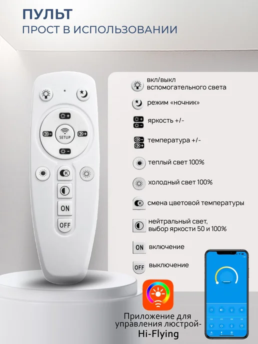Neolight Люстра потолочная светодиодная в зал в спальню, белый, в упаковке 3,1 кг, фото 4