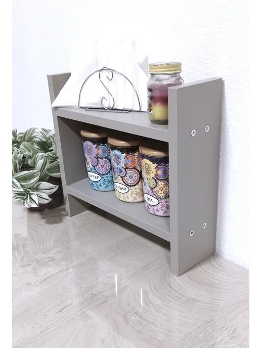G-Home Полка настольная для кухни, серый