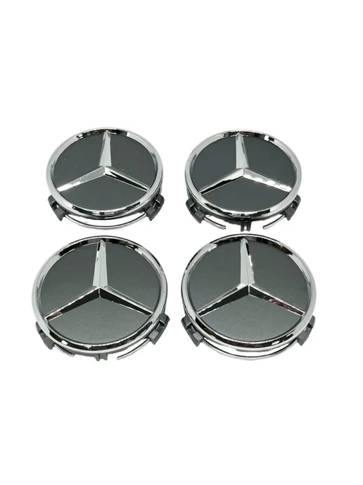 Колпачки на литые диски Mercedes 75 мм, серый, фото 3