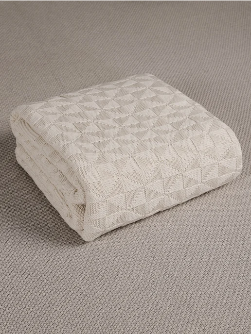 KING PLAID Плед вязаный на кровать диван 200х220 см, 200x220 см, фото 5