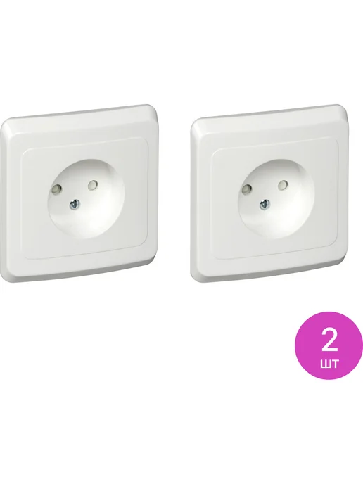 Systeme Electric Розетка силовая Систем Электрик Этюд 16А PC16-002B, 3 шт, 2 шт