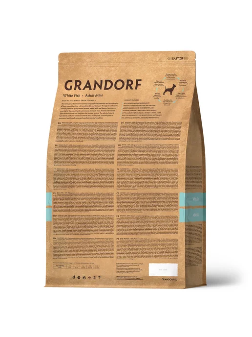 Сухой корм Grandorf' Белая для собак, взрослые, мелкие, рыба, 1 кг, фото 2