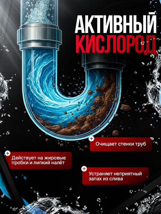 InLianta Средство от засоров для прочистки труб 250г, 250 г, фото 4