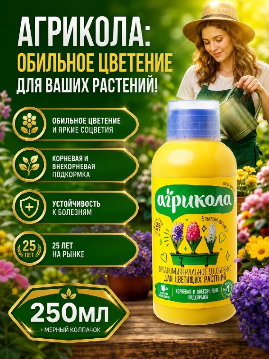 Удобрение для цветущих растений 250 мл