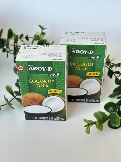 Aroy-D Кокосовое молоко Арой-Д, жирность 17-19%, 250 мл х 4 шт, 17-19, 2 шт, в упаковке 580 г, фото 4