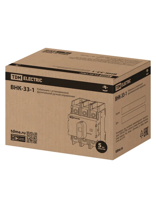 TDM Electric Рубильник ВНК-33-1 3П, 125 А, с установленной ручкой TDM, вариант, фото 6