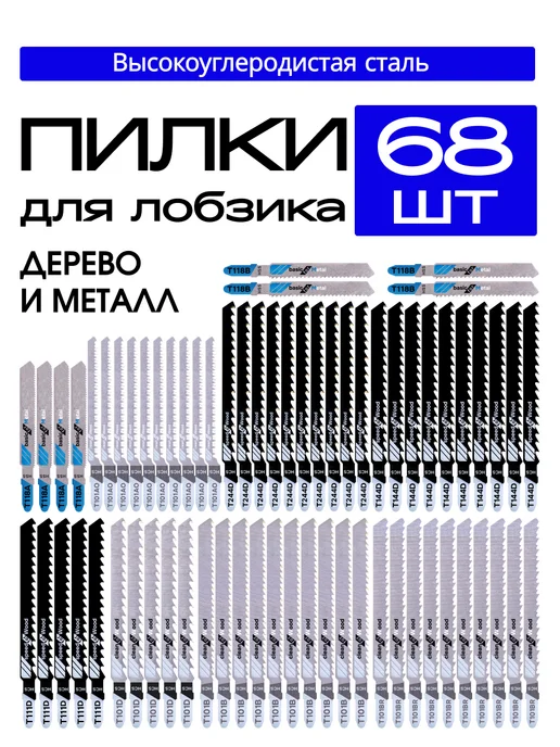 Русская Ярмарка Пилки для лобзика набор 68 шт, 68 шт