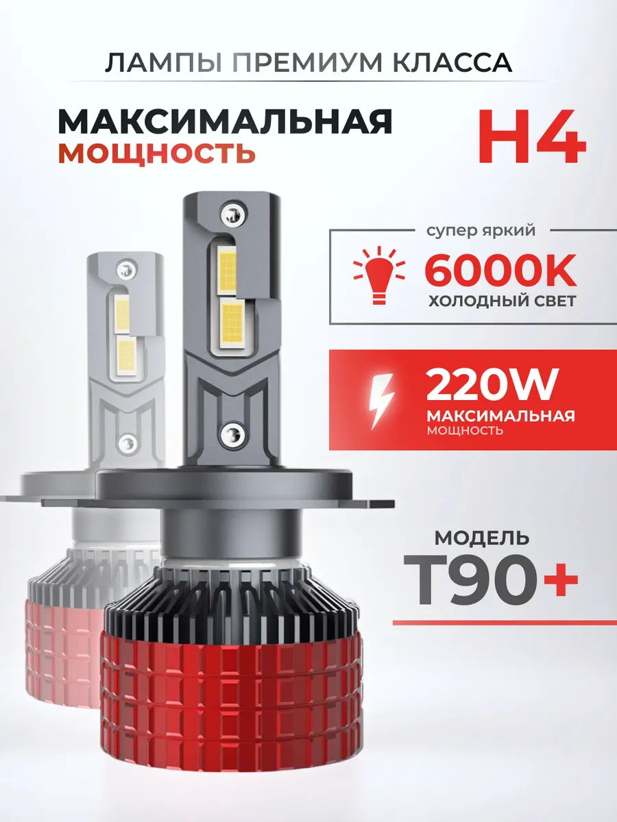 Светодиодные led лампы для авто T90 PLUS h4