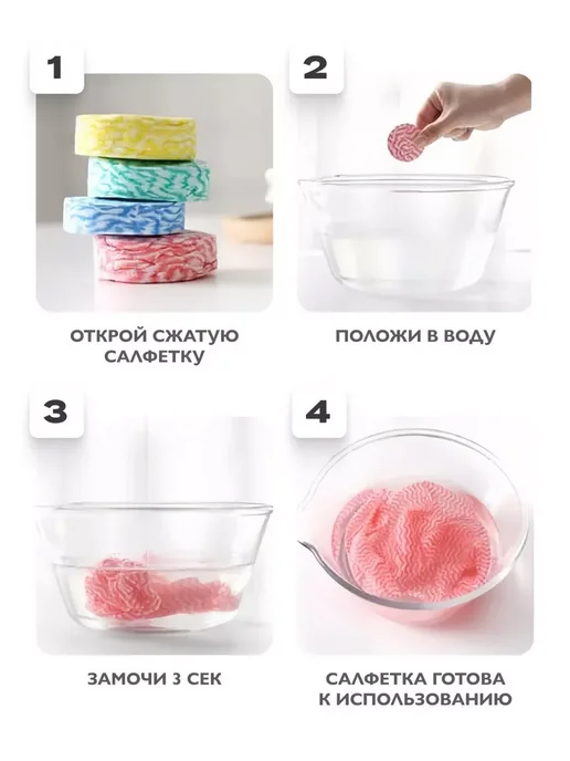 Clean Line Салфетки вискозные для уборки и мытья посуды, голубой, фото 3
