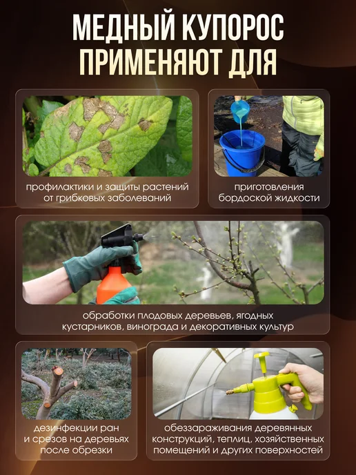 Avgust Медный купорос от фитофторы для сада, 300 г, 300 г, фото 3
