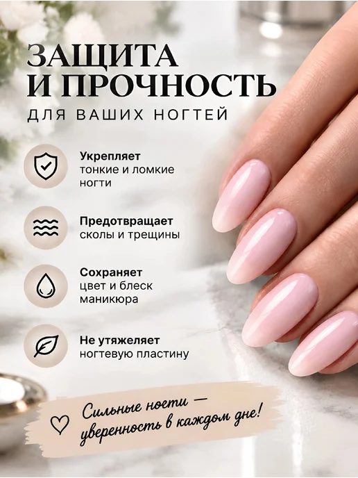 Silvana Official База для ногтей прозрачная супер продлевающая Silvana 12мл, 12 мл, фото 3